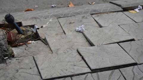 Loạt vỉa hè ở Đà Nẵng mới lát đã xuống cấp