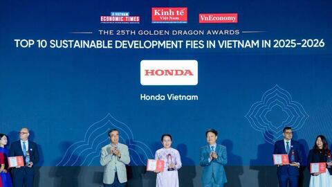 Honda Việt Nam vinh dự nhận giải thưởng Rồng Vàng năm 2026