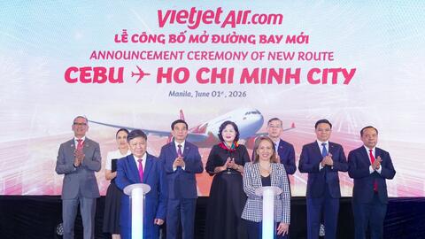 Vietjet mở đường bay thẳng TP. Hồ Chí Minh – Cebu, tăng cường kết nối chiến lược giữa Việt Nam và Philippines