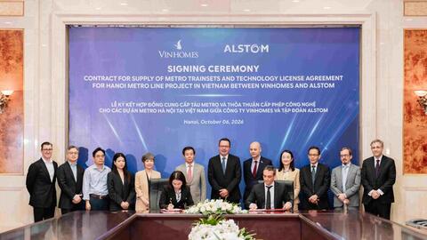 Vingroup và Alstom hợp tác công nghệ để phát triển tuyến đường sắt đô thị Hà Nội thế hệ mới