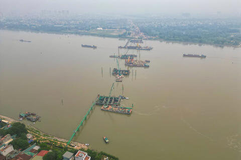 Cầu Trần Hưng Đạo ở Hà Nội sau nửa năm khởi công