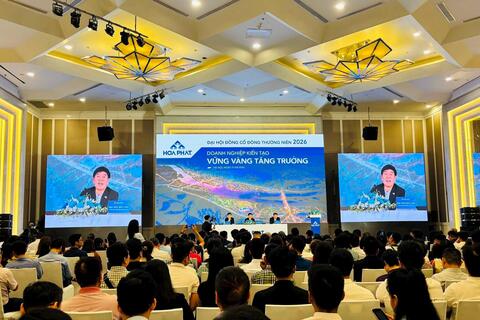 ĐHĐCĐ Hòa Phát: Mục tiêu doanh thu năm 2026 cao kỷ lục, lãi hơn 9.000 tỷ đồng trong quý I