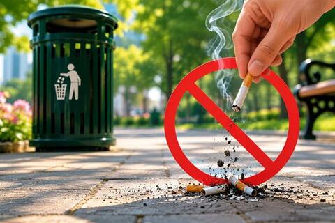 Đề xuất phạt tiền với hành vi vứt tàn thuốc lá không đúng nơi quy định