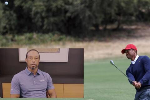 Huyền thoại golf Tiger Woods xuất hiện với dáng vẻ tiều tụy
