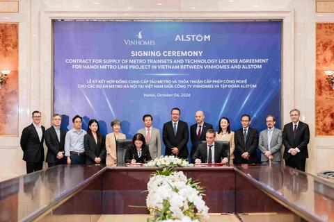Vingroup và Alstom hợp tác công nghệ để phát triển tuyến đường sắt đô thị Hà Nội thế hệ mới