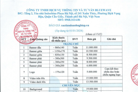 BÁO GIÁ QUẢNG CÁO 2024