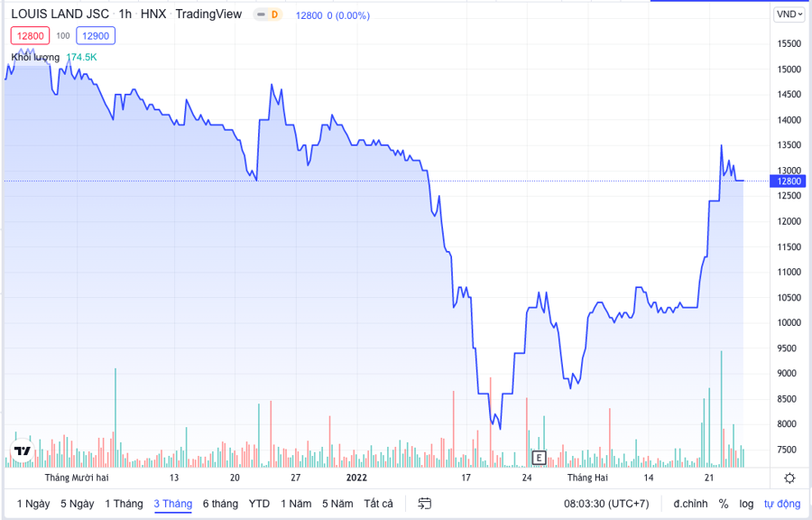 Diễn biến giá cổ phiếu BII ba tháng qua. (Nguồn: TradingView).