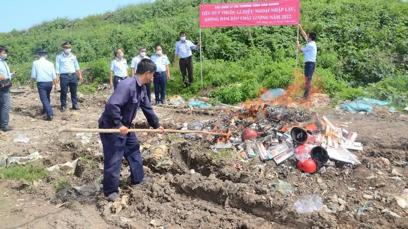 Tiền Giang tổ chức tiêu huỷ hàng hóa nhập lậu với tổng giá trị hơn 350 triệu đồng ảnh 3