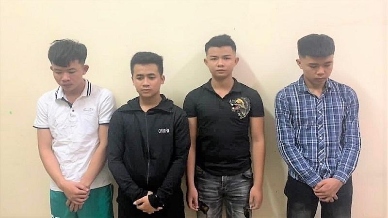 Nhóm đối tượng phá nát ruộng dưa hấu khiến cụ ông khóc ngất. Ảnh: Công an Nghệ An