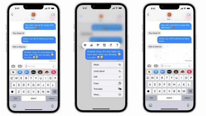 iMessage đã sở hữu tính năng thu hồi và chỉnh sửa tin nhắn giống các ứng dụng nhắn tin khác. Ảnh: Apple.