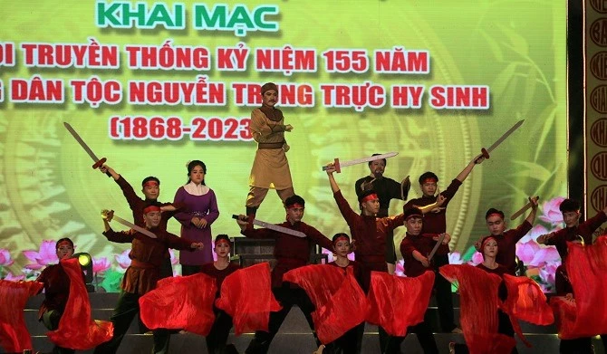 Hoạt cảnh Anh hùng dân tộc Nguyễn Trung Trực lãnh đạo nghĩa quân chống thực dân Pháp