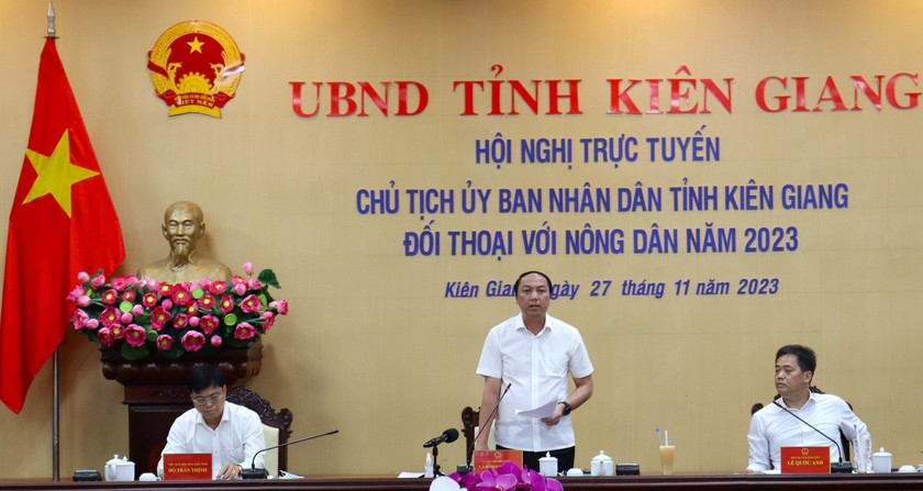 Ông Lâm Minh Thành - Chủ tịch UBND tỉnh phát biểu tại Hội nghị.