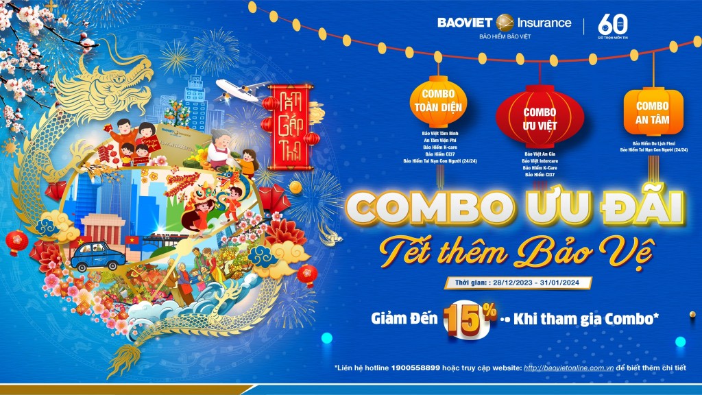 Tưng bừng đón Tết với chương trình  “Combo ưu đãi, Tết thêm bảo vệ”