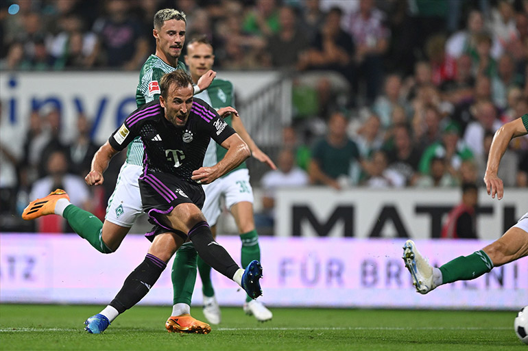 Kane đang được kì vọng sẽ trở thành chân sút ghi nhiều bàn nhất trong một mùa ở Bundesliga. Ảnh: AFP