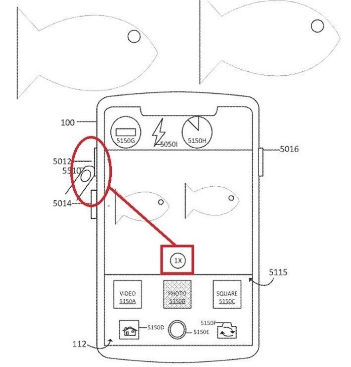 Cơ chế thu phóng camera, hình ảnh bằng cách nhấn nút âm lượng trên mẫu iPhone chống nước của Apple.