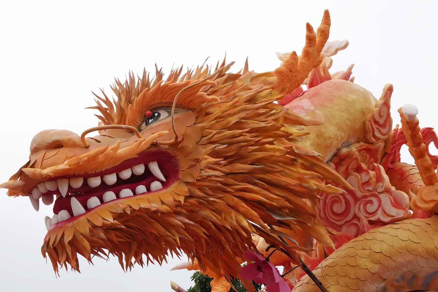 Cận cảnh đầu rồng trang trí kỳ công, rất có hồn. Ảnh: Trần Tuấn.