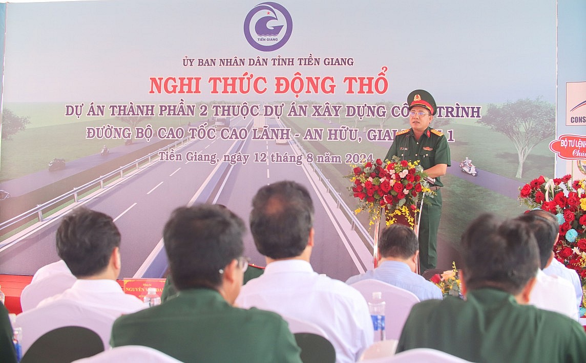 Tiền Giang: Động thổ Dự án thành phần 2 cao tốc Cao Lãnh - An Hữu