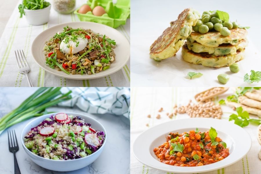 Các loại salad bổ dưỡng giúp giảm cân lành mạnh. Đồ họa: Hoài Lan