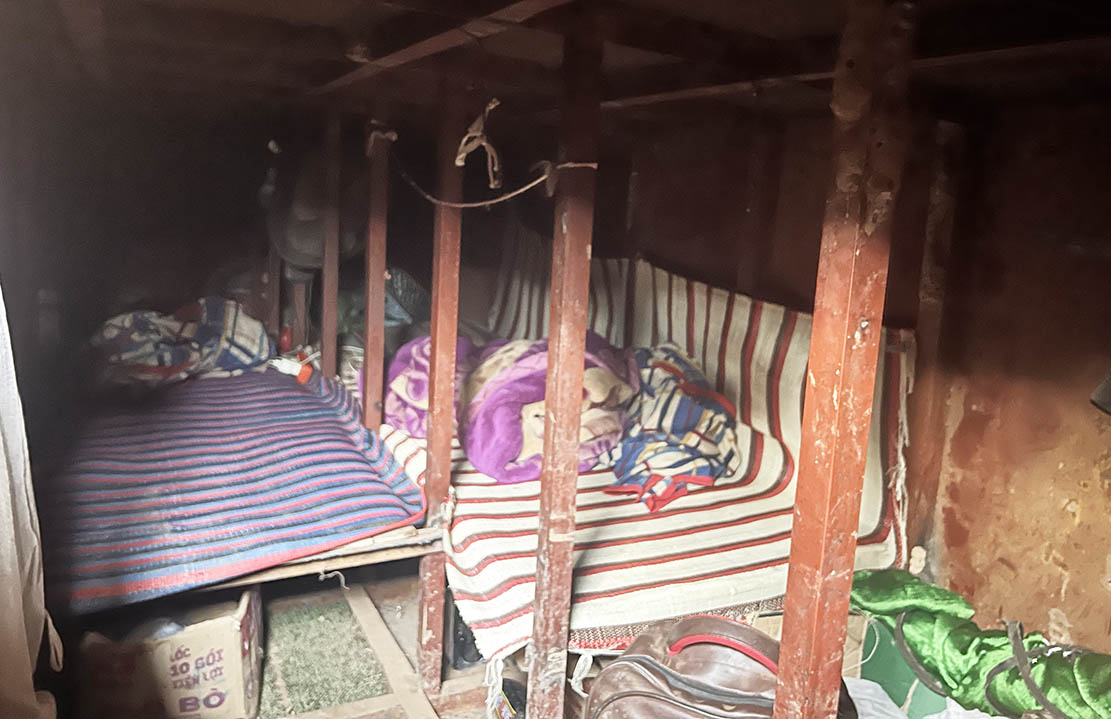 Nơi ngủ của người lao động Công ty TNHH Vikeba.vn trong thời gian làm việc tại Cộng hòa Mali (châu Phi). Ảnh: Người lao động cung cấp