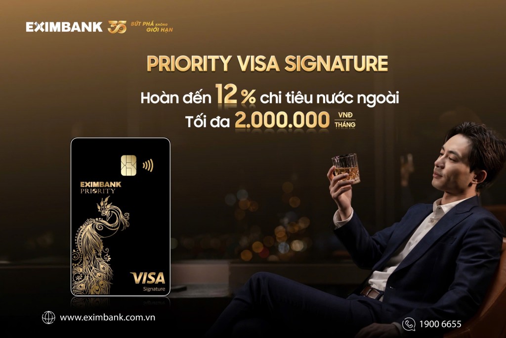 Thẻ VISA Signature Eximbank không chỉ là công cụ tài chính, mà còn là biểu tượng của phong cách sống hiện đại và đẳng cấp