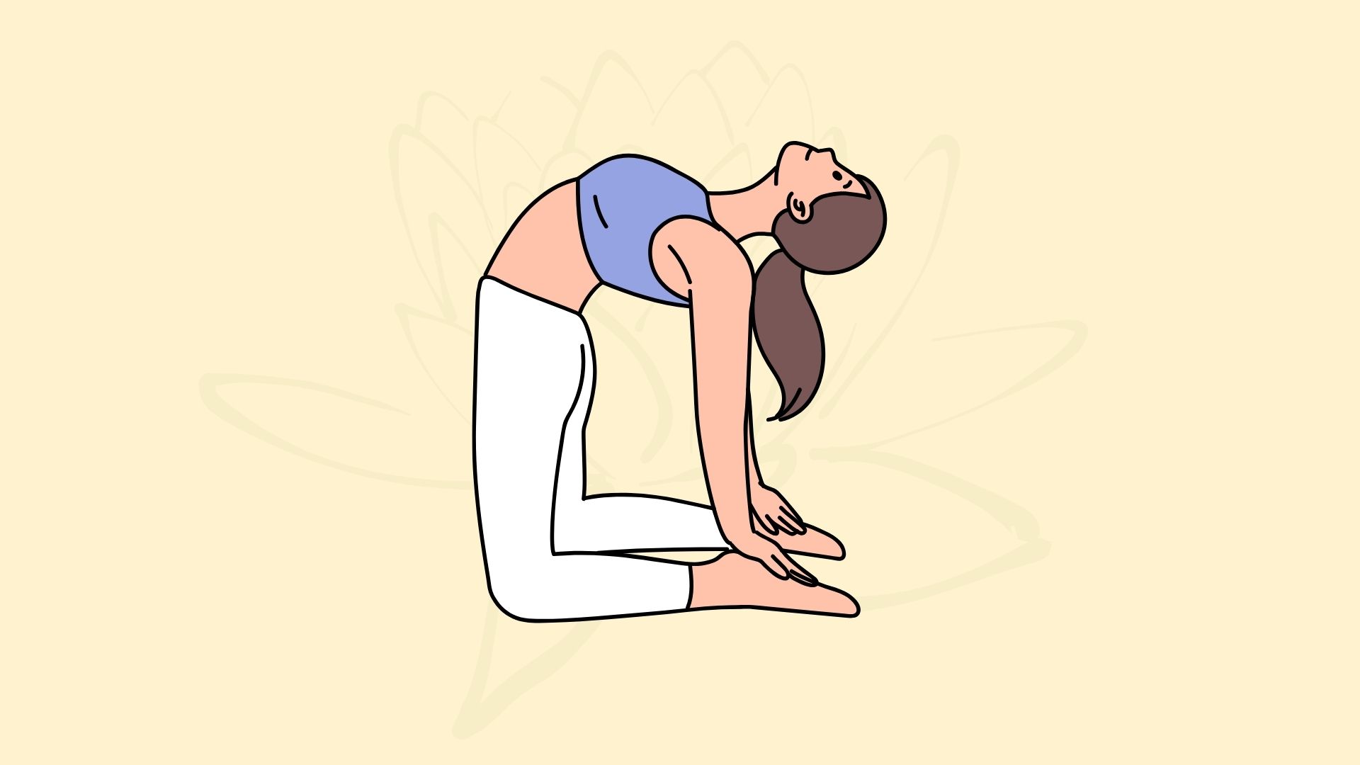 Tư thế lạc đà (Ustrasana). Đồ họa: Đinh Đinh
