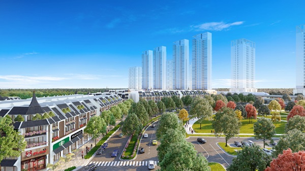 Shophouse tại các đại đô thị có vị trí thuận lợi trở thành tâm điểm đầu tư mới. Ảnh: WTO