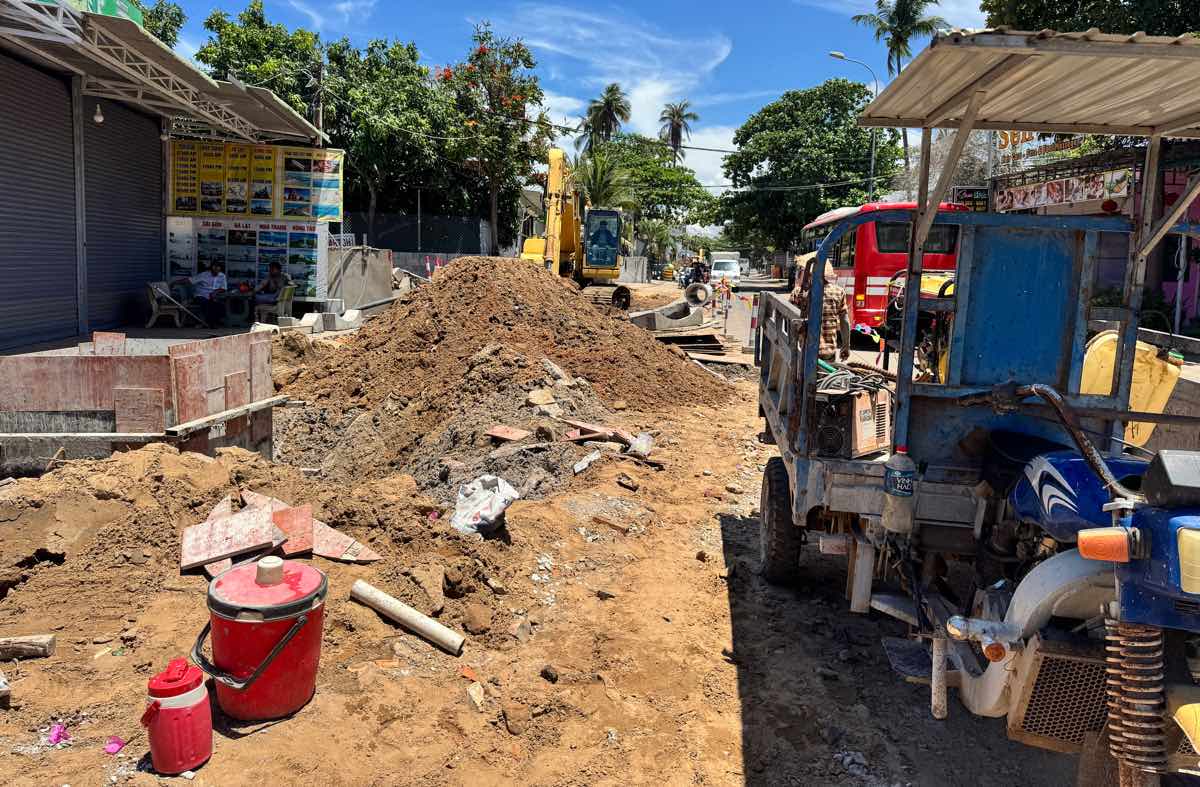 Một vị trí đang thi công dự án. Ảnh: Duy Tuấn