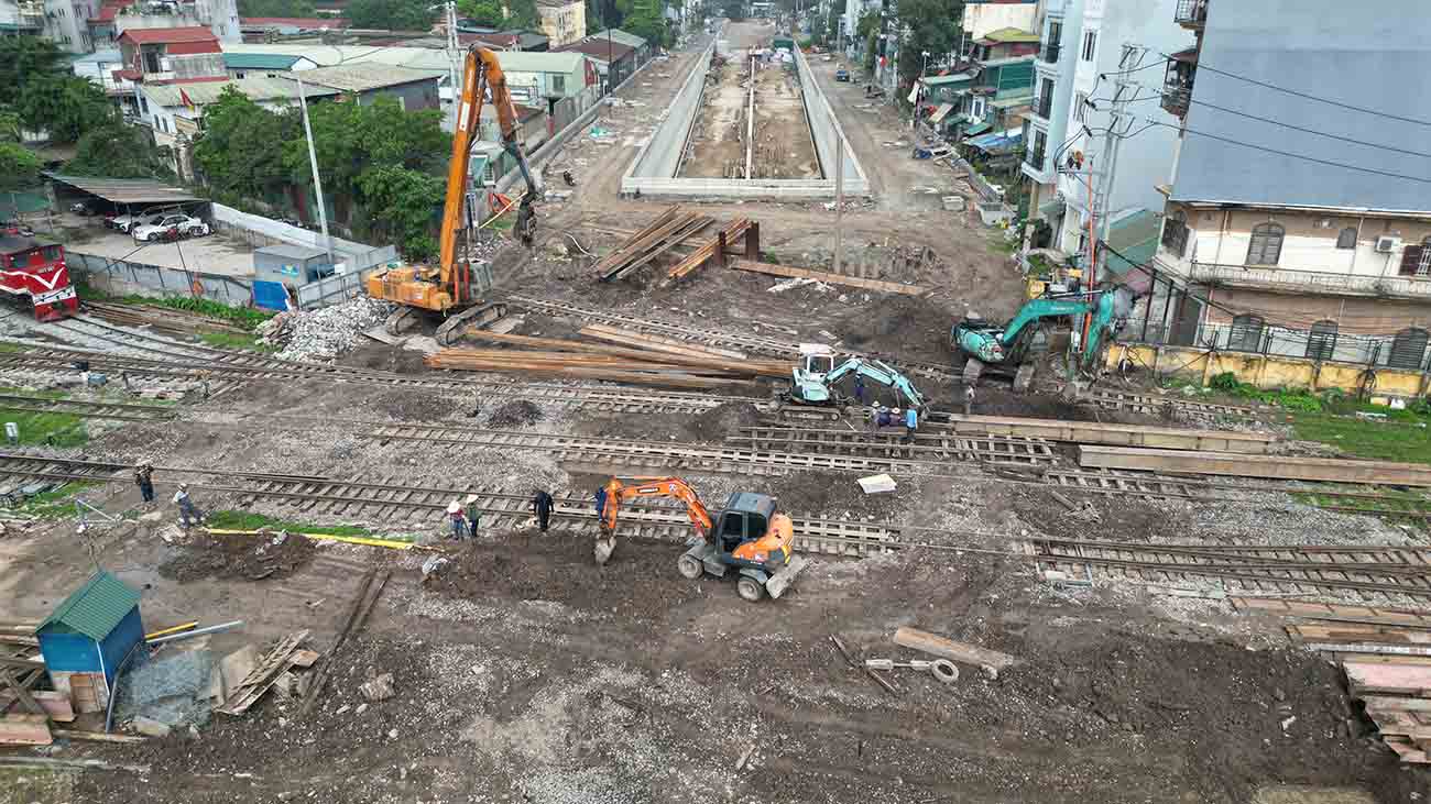 Đây được xem là hạng mục khó và mất nhiều thời gian thi công nhất của dự án. Ảnh: Hữu Chánh