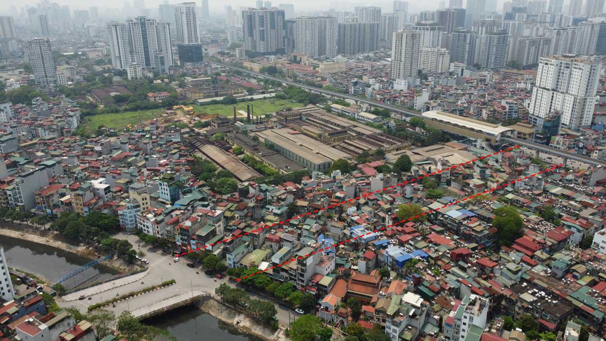 Vành đai 2,5 đoạn từ Nguyễn Trãi - Đầm Hồng dài 1,5km, đi qua 4 phường thuộc quận Thanh Xuân (Hà Nội). Ảnh: Hữu Chánh