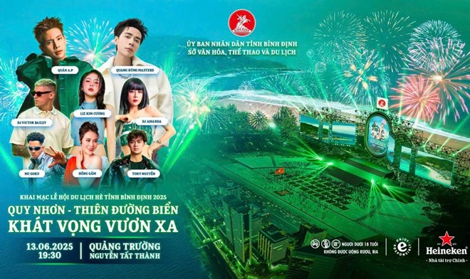Lễ hội du lịch hè Bình Định bùng nổ với dàn nghệ sĩ nổi tiếng