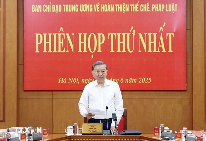 Tổng Bí thư chủ trì Phiên họp Ban Chỉ đạo Trung ương về hoàn thiện thể chế, pháp luật