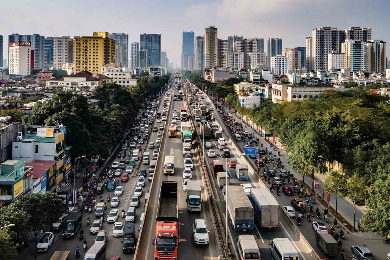 Cao tốc Vành đai 3 Hà Nội đã quá tải, ùn tắc triền miên. Ảnh: Nhóm PV