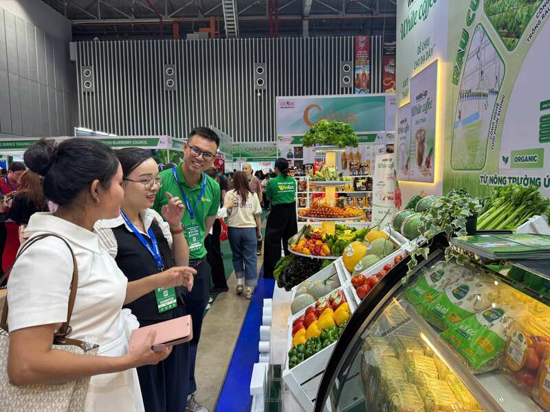 Gian hàng tại triển lãm quốc tế chuyên ngành thực phẩm, đồ uống 2025.  Ảnh : Phương Hoa