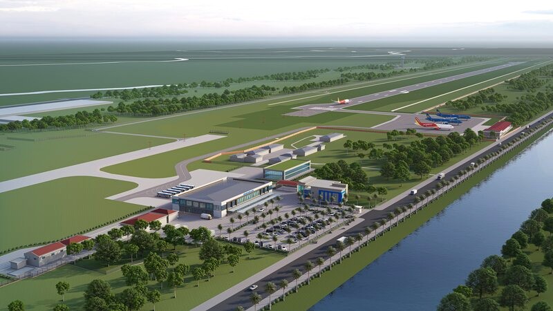 Phối cảnh Cảng hàng không Cà Mau. Ảnh: Nhật Hồ