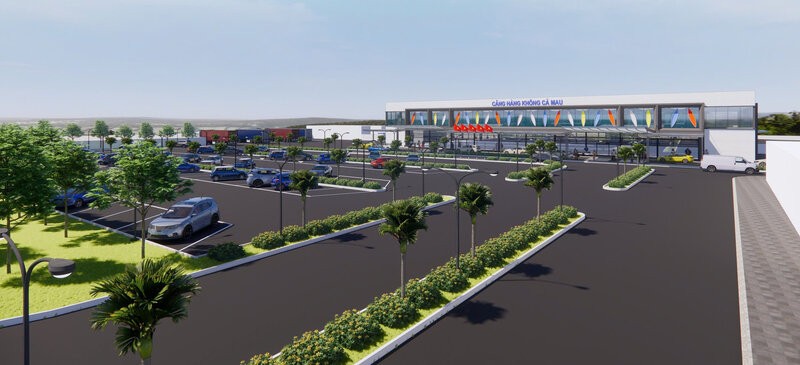 Phối cảnh Cảng hàng không Cà Mau. Ảnh: Nhật Hồ