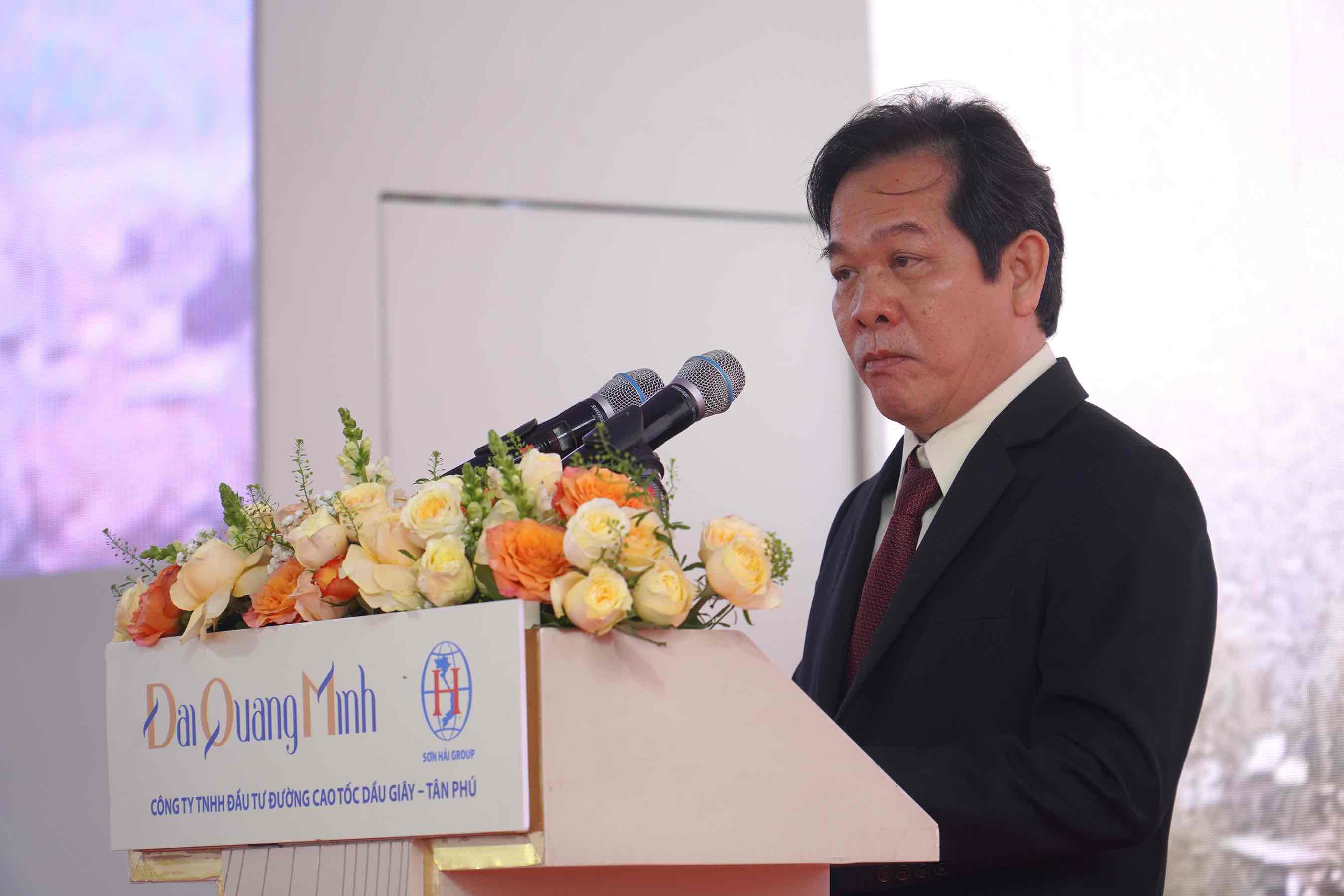 Đại diện Đại Quang Minh phát biểu tại buổi lễ. Ảnh: HAC