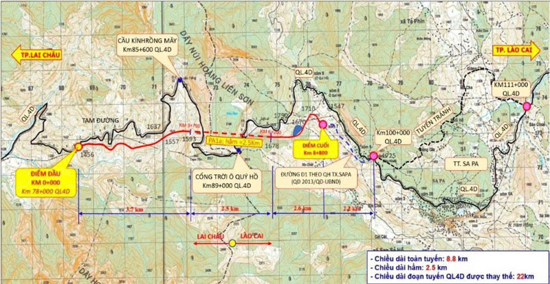 Dự án được người dân kỳ vọng giúp đảm bảo an toàn giao thông, rút ngắn thời gian di chuyển qua đèo Hoàng Liên.