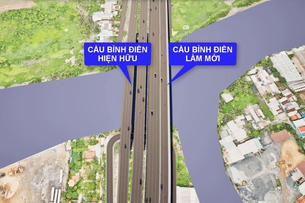 Xây thêm một cầu Bình Điền mới quy mô 6 làn xe. Ảnh: Sở Xây dựng TPHCM