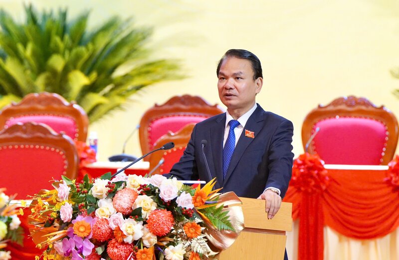 Bí thư Tỉnh ủy Phú Thọ Đặng Xuân Phong phát biểu tại phiên trù bị. Ảnh: Trung tâm Báo chí.