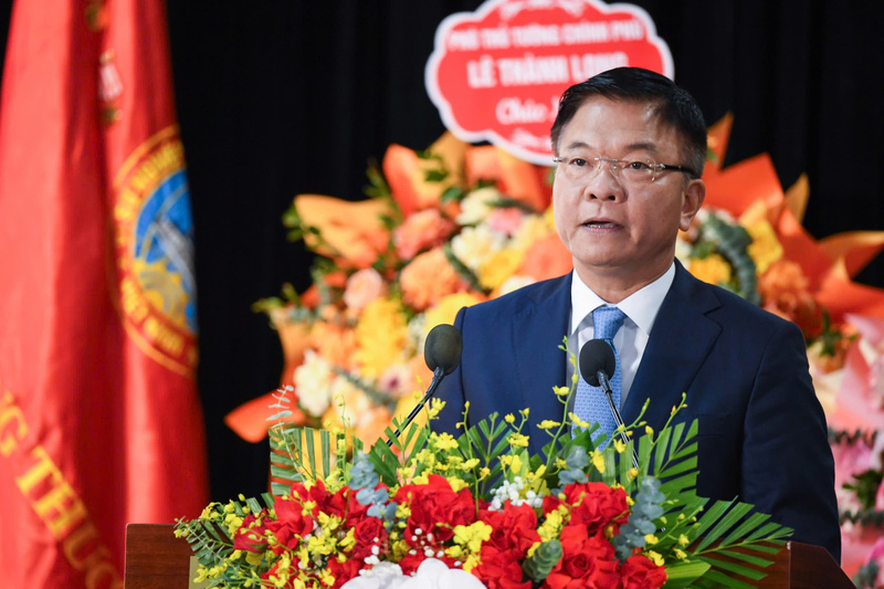 Phó Thủ tướng Chính phủ Lê Thành Long phát biểu, đánh giá cao các hoạt động, phong trào thi đua yêu nước của ngành Công Thương.