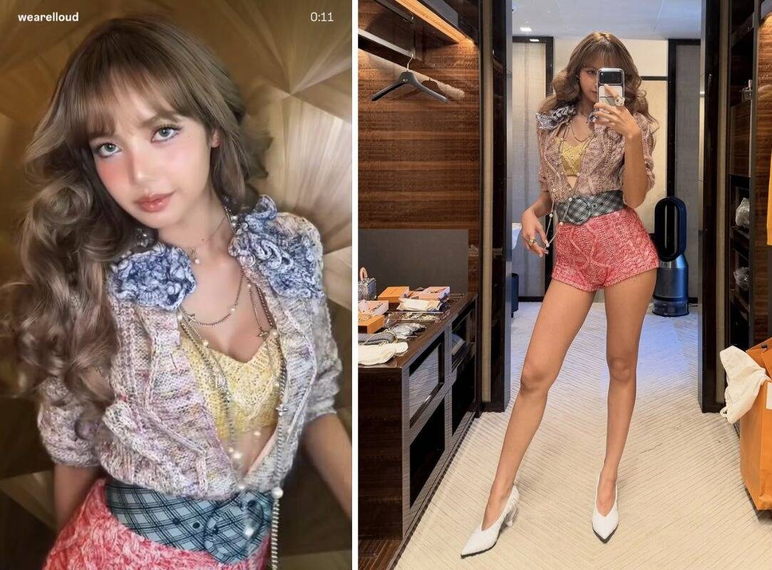 Diện mạo của Lisa ở show Louis Vuitton. Ảnh: cắt từ video