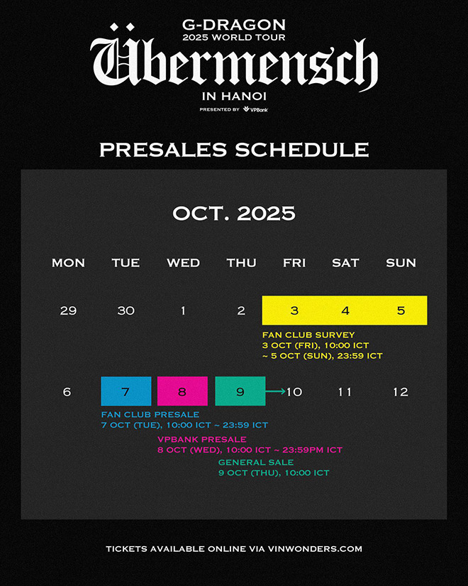 Thông tin được ban tổ chức đưa ra về concert ở Hà Nội. Ảnh: Ban tổ chức