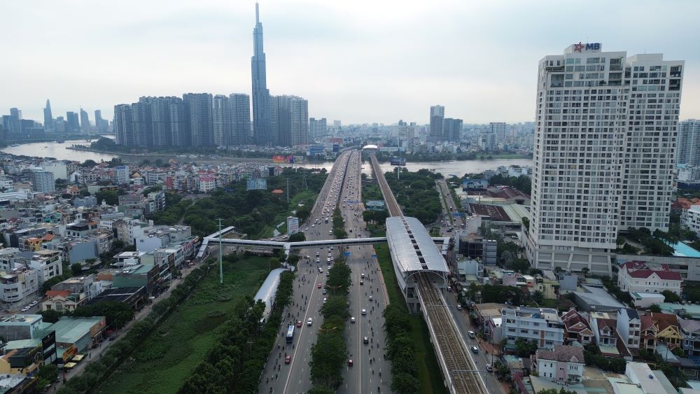 Công trình rạch Đá Đỏ được kỳ vọng sẽ giải quyết dứt điểm tình trạng ngập úng kéo dài nhiều năm ở khu vực An Khánh – Bình Trưng. Ảnh: Anh Tú