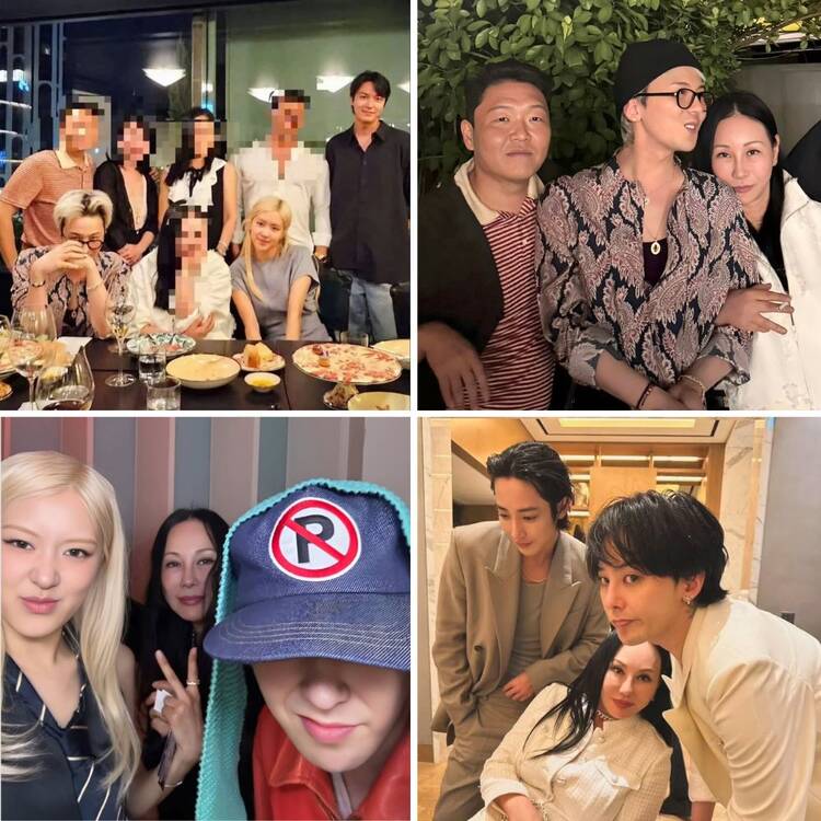 Eva Chow thường xuyên xuất hiện cùng G-Dragon và những người nổi tiếng khác. Ảnh: chụp màn hình