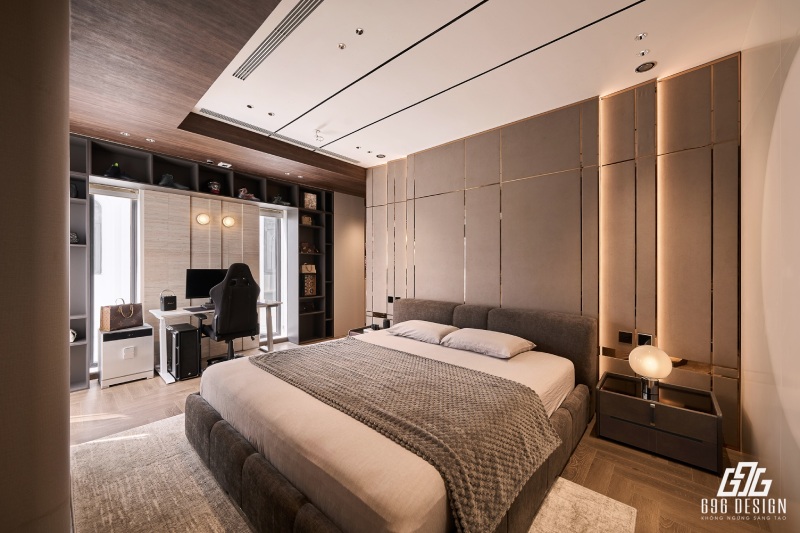 Phòng ngủ của vợ chồng Đoàn Văn Hậu. Ảnh: NVCC