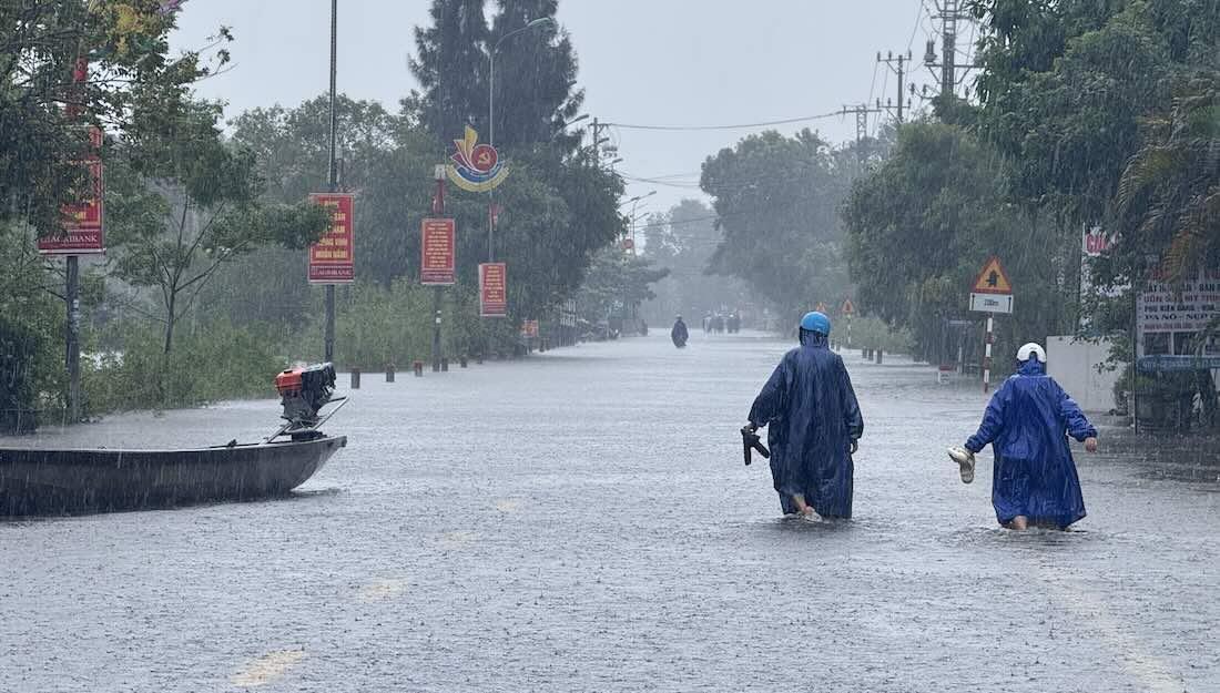 Hình ảnh rốn lũ Quảng Trị được ghi nhận vào ngày 2.11. Ảnh: Công Sáng