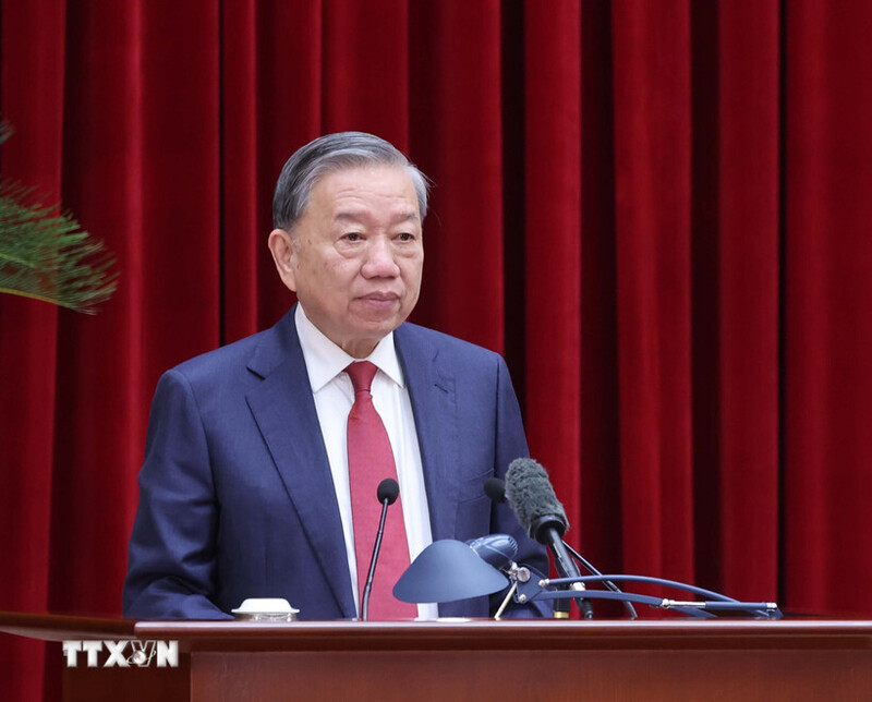 Tổng Bí thư nhấn mạnh trách nhiệm “chọn đúng người cho đúng việc". Ảnh: TTXVN