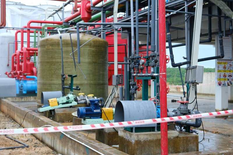 Khu vực xảy ra vụ nổ bồn chứa axit. Ảnh: Cổng Chính phủ