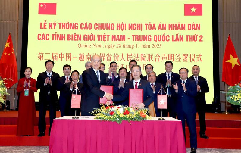 Lễ ký Thông cáo chung giữa Tòa án nhân dân tối cao Việt Nam và Tòa án nhân dân tối cao Trung Quốc