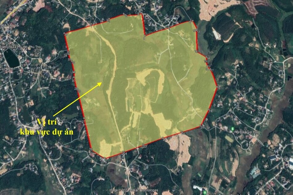 Khu vực xây dựng cụm công nghiệp Phú Hộ. Ảnh: Quy hoạch.